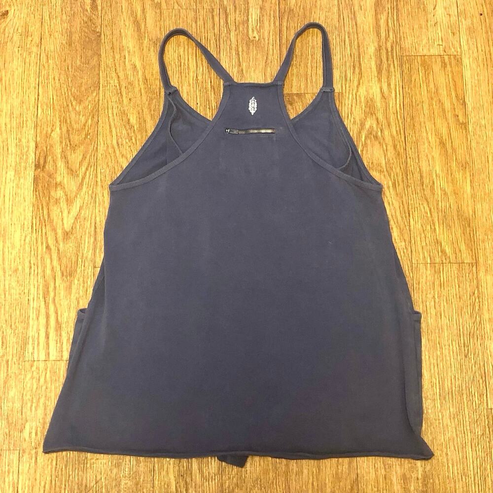 NWOT Free People Movement Blue Indigo Hot Shot Mini Dress Romper Size Small - Picture 9 of 14